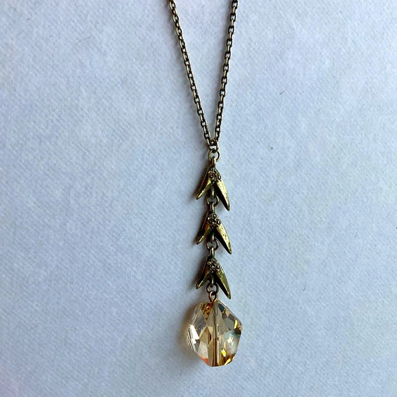 yosca Jewelry - Gerard Yosca Glass Crystal Pendant Dangle Necklace